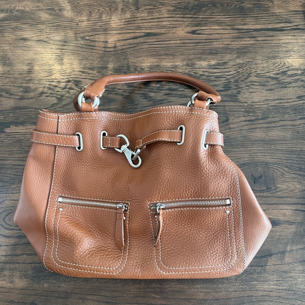 Cole Haan Leather Shoulder Bag Handbag Tan